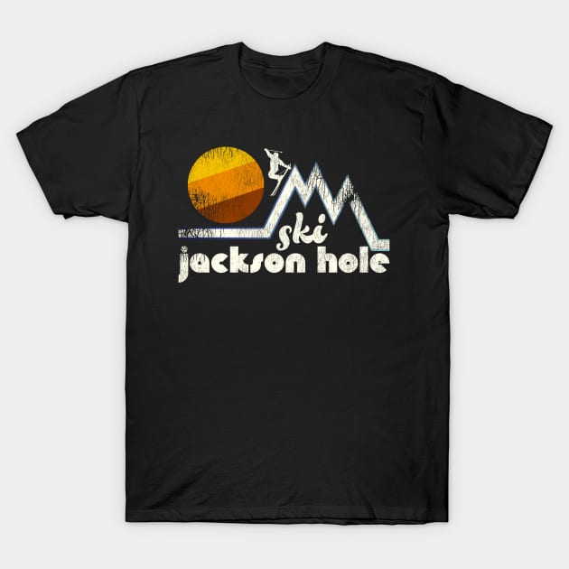 Retro Ski Jackson Hole T-Shirt by darklordpug